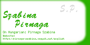 szabina pirnaga business card